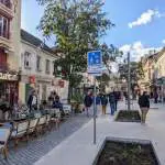 Rue Auguste-Mounié : les client·es viennent surtout à pied ou à vélo